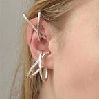 Cross Over 18K Gold Silver Anti Tarnish Ear Clip Ear Cuff Earring Bulk