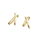 Cross Over 18K Gold Silver Anti Tarnish Ear Clip Ear Cuff Earring Bulk