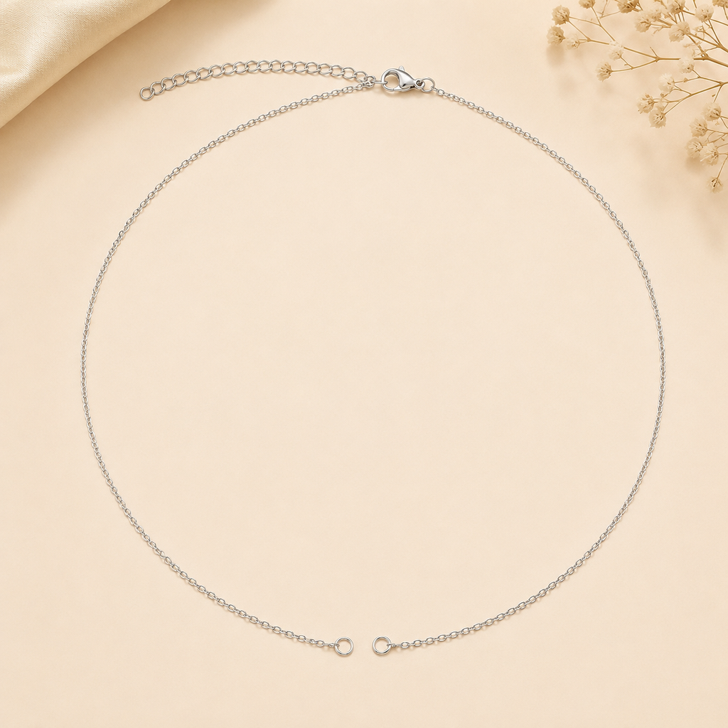 Slim Link Silver Copper Necklace Chain For Women Bulk