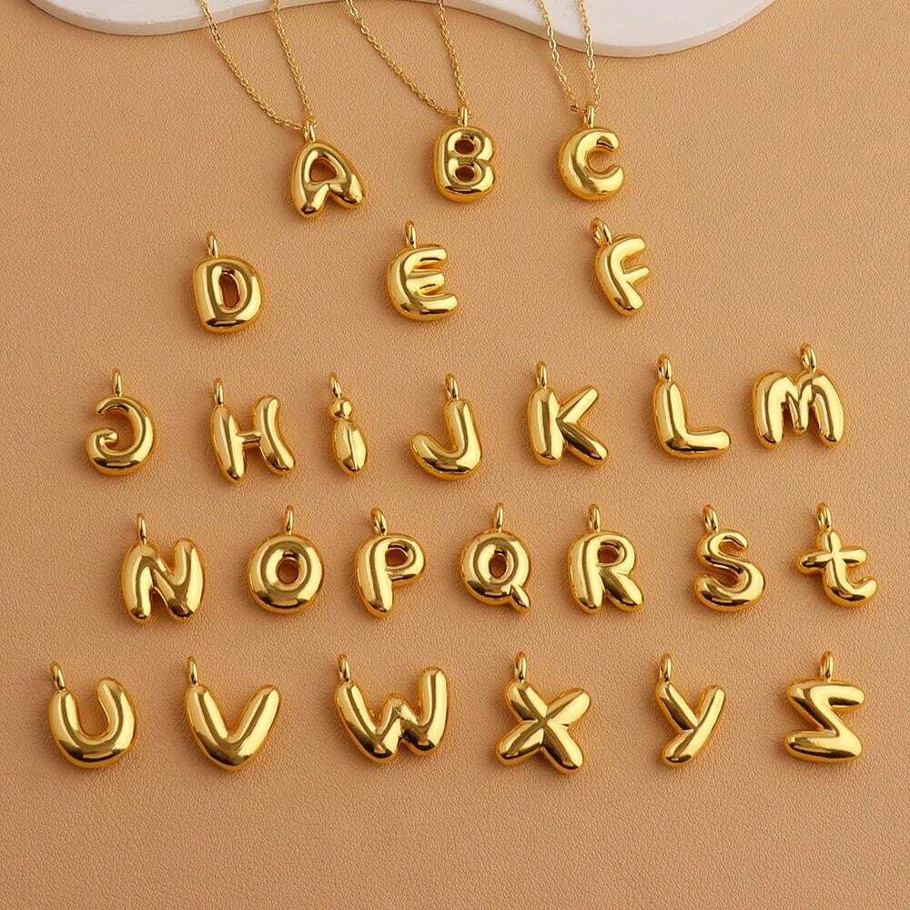 Bold Initial Letter A 18K Gold Stainless Steel Pendant For Women Bulk Main image