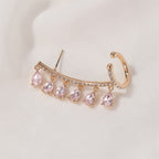 Elegant Floral Leaf Heart Gold Silver Rhinestone Left Ear Cuff Earrings Bulk