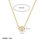 Oval Solitaire CZ 18K Gold Anti Tarnish Necklace Pendant Chain Bulk