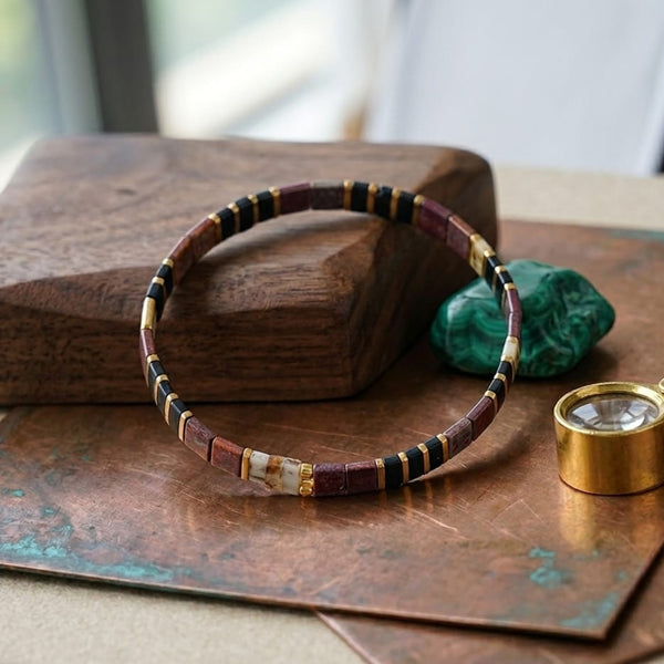 Multi Color Gold Beads Anti Tarnish Brass Bracelet For Women Bulk Main image