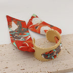 Red Blue Multicolour 18K Gold Anti Tarnish Scarf Cuff Bracelet Bulk