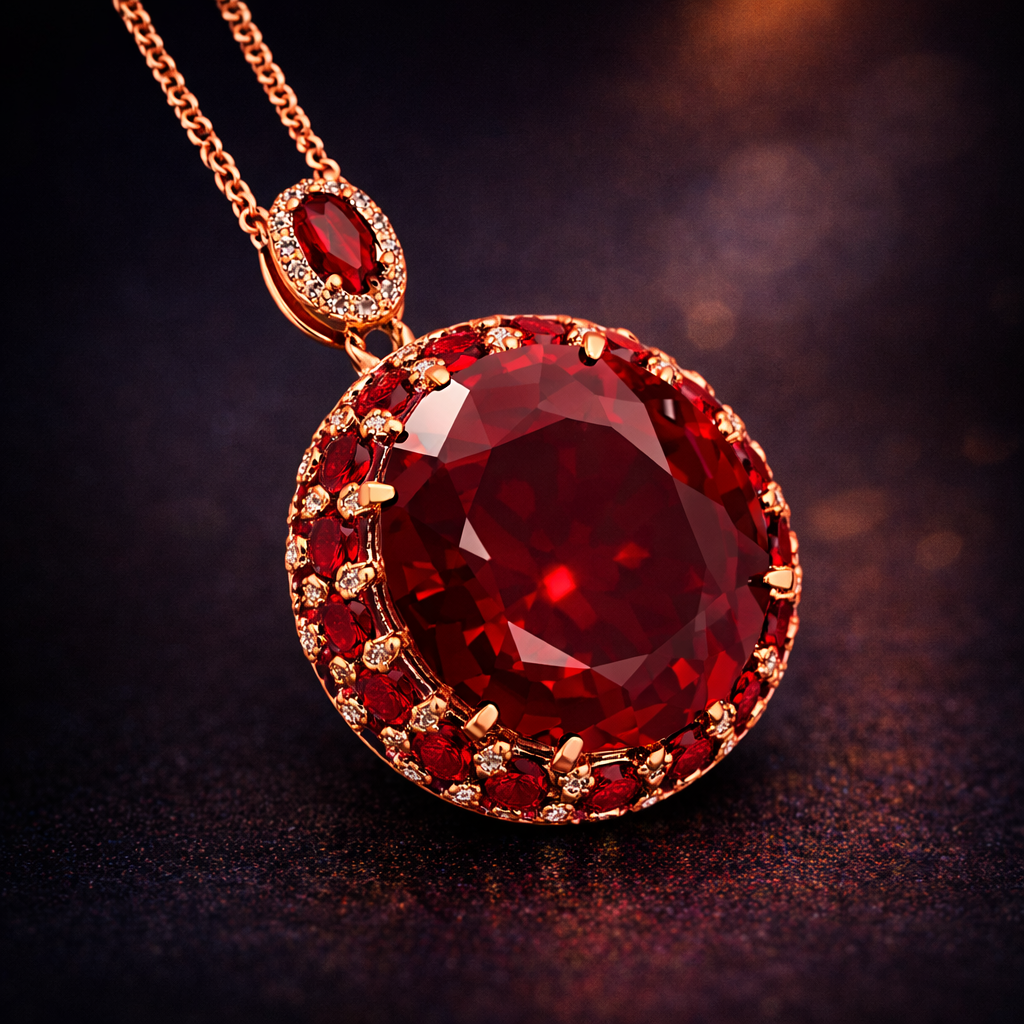 Classic Heritage Gold Plated CZ Anti Tarnish Copper Pendant Wholesale