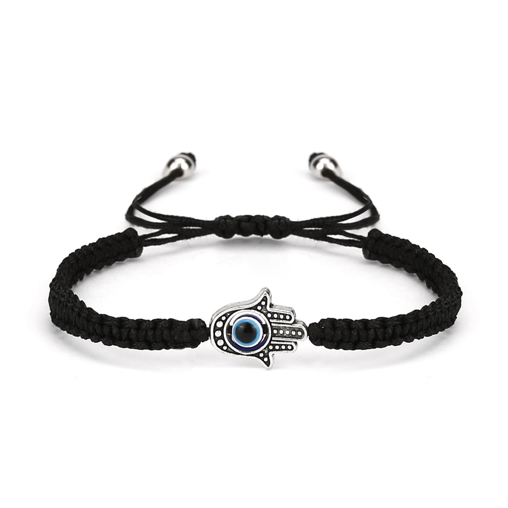 Hamsa Evil Eye Beads Thread Adjustable Bracelet For Men Women Bulk