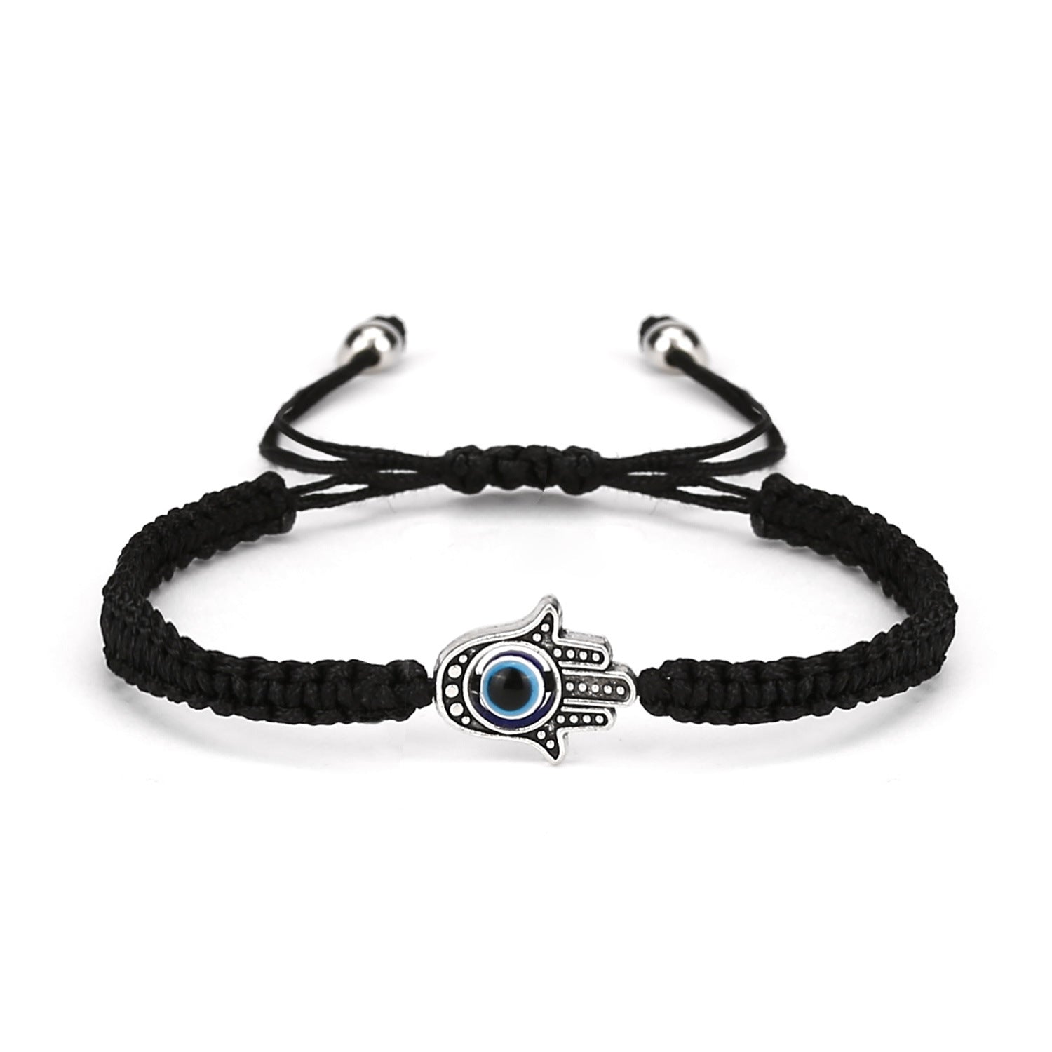Hamsa Evil Eye Beads Thread Adjustable Bracelet For Men Women Bulk