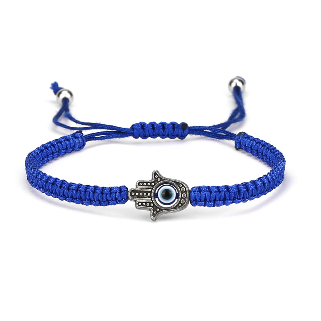 Hamsa Evil Eye Beads Thread Adjustable Bracelet For Men Women Bulk