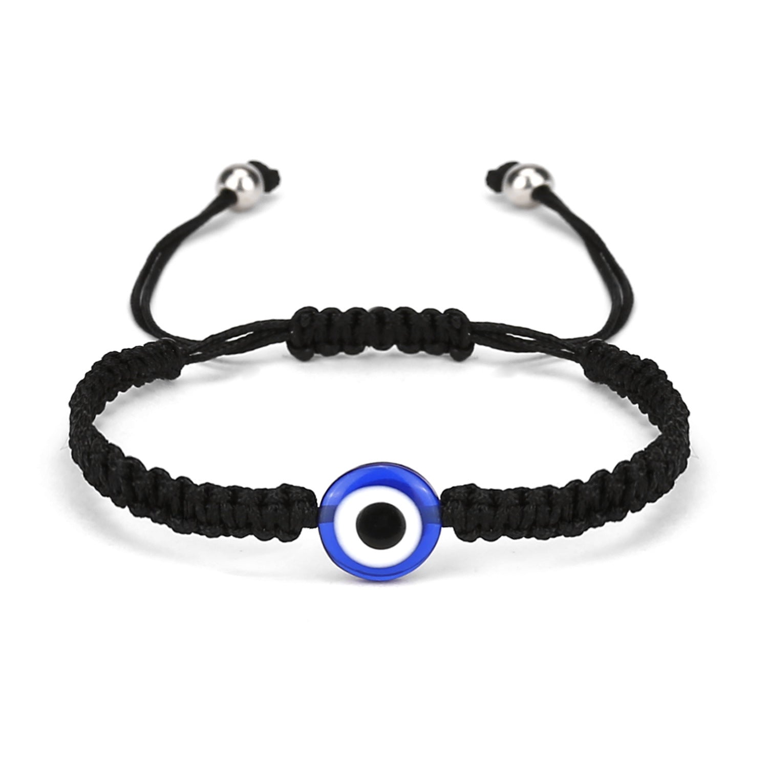 Evil Eye Black Beads Thread Adjustable Bracelet For Men Women Bulk
