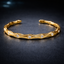 Bulk Wave Style Gold Silver CZ Anti Tarnish Stainless Steel Bracelet