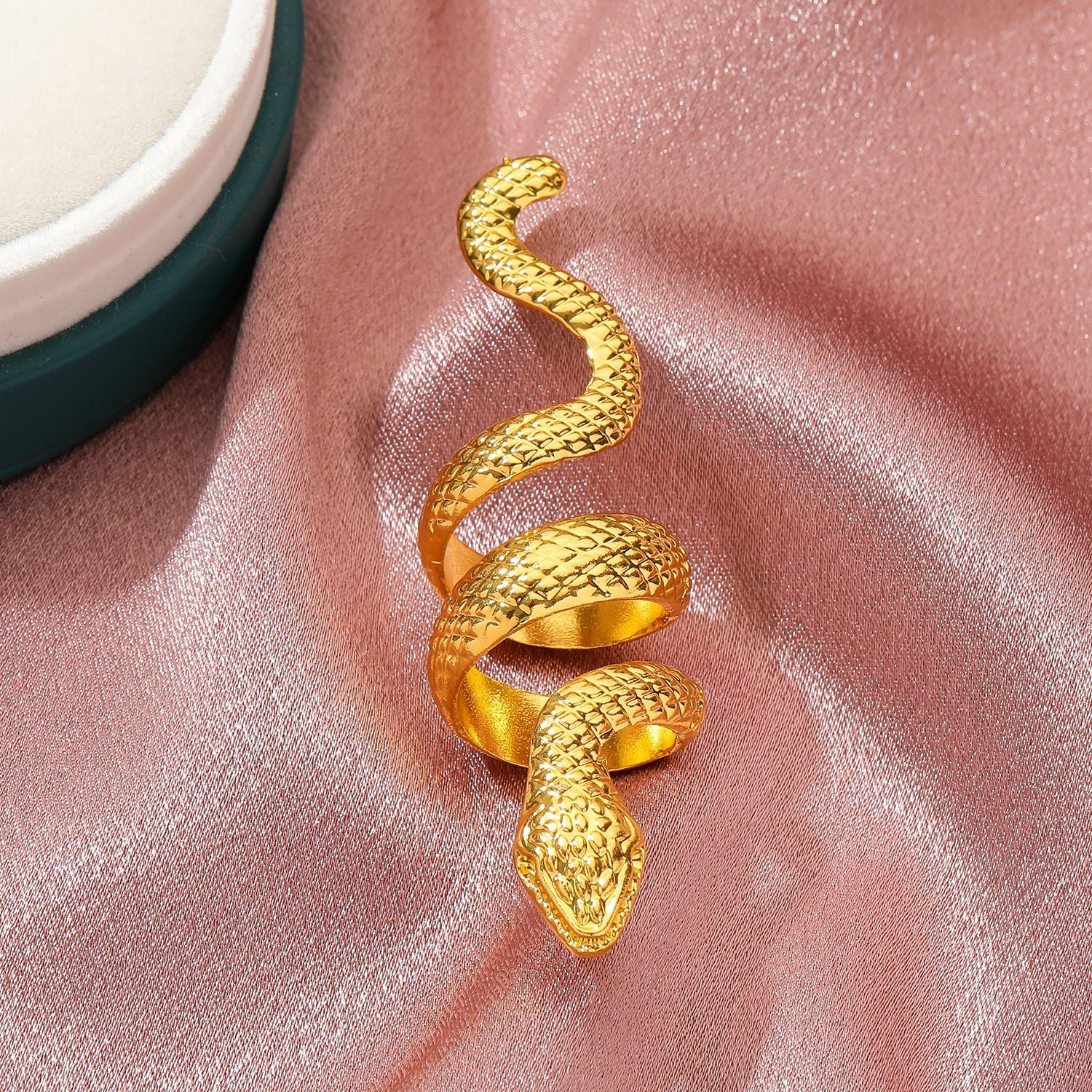 Snake Long 18K Gold Plated Anti Tarnish Free Size Ring For Women Bulk Main image