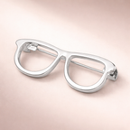 Modern Eyeglass Gold Silver Plated Plain Alloy Brooch For Unisex Bulk