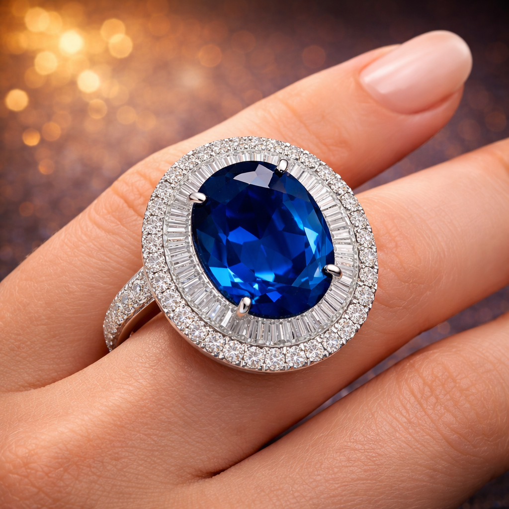 Sparkling Rhodium Silver Plated CZ Copper Anti Tarnish Fancy Ring Bulk