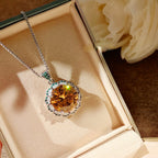 Multi Color Emerald Floral Silver Cubic Zirconia Copper Necklace Combo Bulk