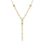 Simple Solitaire CZ 18K Gold Anti Tarnish Y Necklace Chain Bulk
