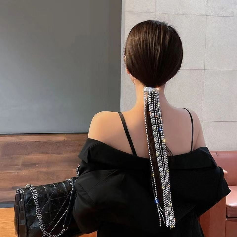 Silver Rhinestone Anti Tarnish Ponytail Clip Hair Accessories Bulk