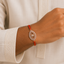 Oval Evil Eye Rose Gold Plated CZ Red Orange Thread Rakhi For Men Bulk
