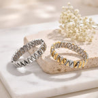 Designer Geometric Stretchable Gold Silver Plated Copper Bracelet Bulk