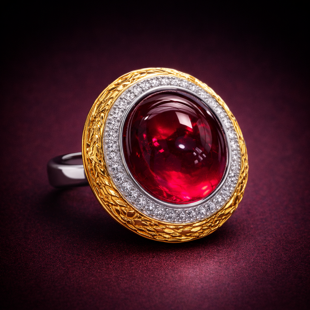 Red Blue Luxury Oval Glass Stone Gold Silver CZ Copper Fancy Ring Bulk