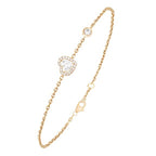 Gold Heart Cubic Zirconia Anti Tarnish Copper Bracelet For Women Bulk