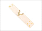 V Shape Black White Red 18K Gold Pu Leather Wrist Band Bracelet Bulk