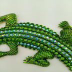 Big Crocodile 18K Gold Green Anti Tarnish Collar Necklace Bulk