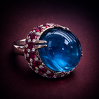 Royal Designer Silver CZ Copper Anti Tarnish Cocktail Ring Wholesale