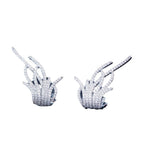 Stylish Glossy 18K Gold White Anti Tarnish Stud Ear Cuff Earring Bulk