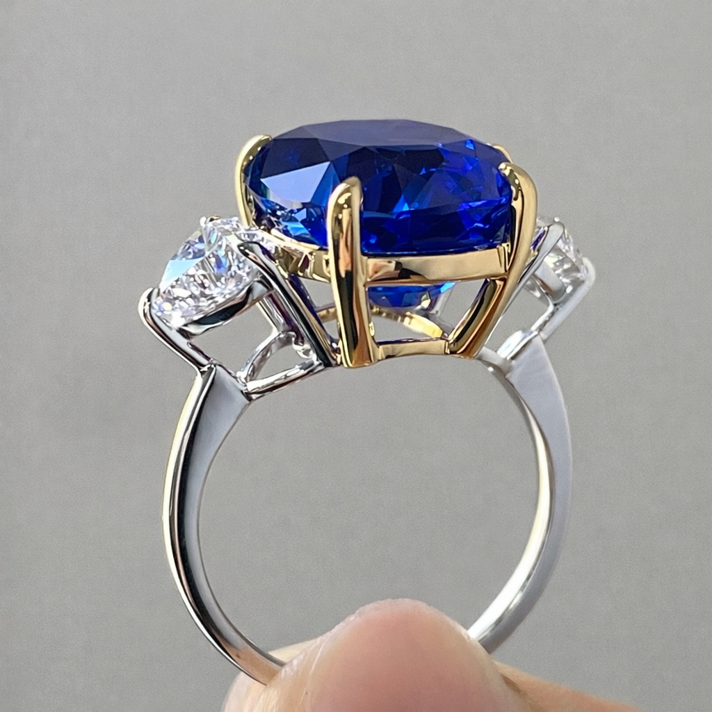 Classic Oval Gold Silver Plated CZ Copper Anti Tarnish Fancy Ring Bulk