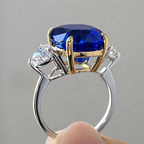Classic Oval Gold Silver Plated CZ Copper Anti Tarnish Fancy Ring Bulk