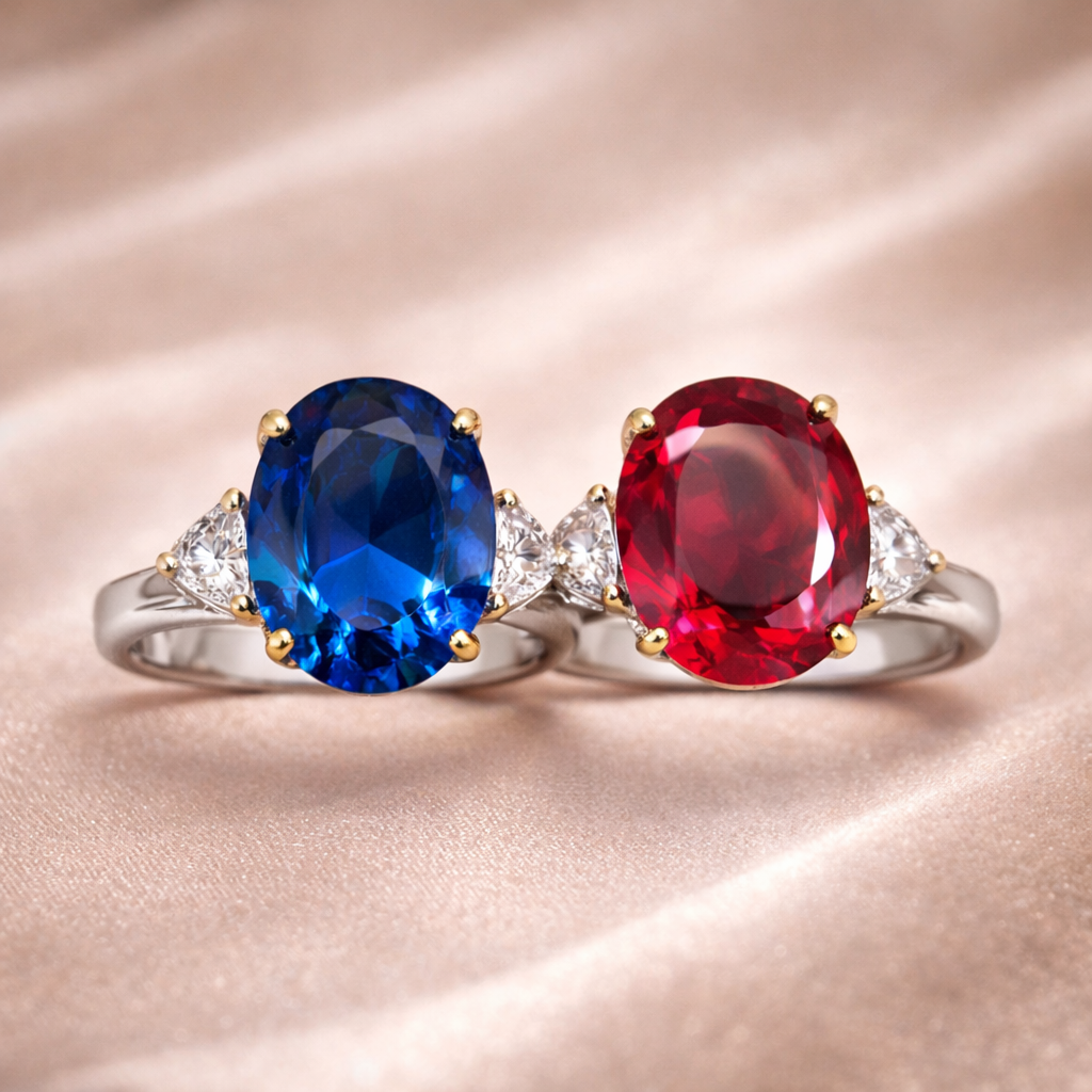 Classic Oval Gold Silver Plated CZ Copper Anti Tarnish Fancy Ring Bulk Main image