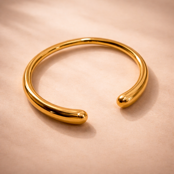 Bulk Waterdrop Gold Plain Anti Tarnish Stainless Steel Cuff & Kada Main image