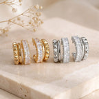 Modern Glam Gold Silver CZ Anti Tarnish Copper Ear Cuff Earrings Bulk