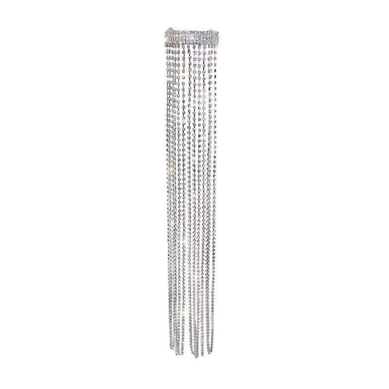 Silver Rhinestone Anti Tarnish Ponytail Clip Hair Accessories Bulk