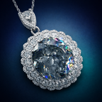 Glamorous Round Cut Silver Plated CZ Anti Tarnish Copper Pendant Bulk