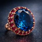Classic Heritage Gold Plated CZ Copper Anti Tarnish Adjustable Fancy Ring Bulk