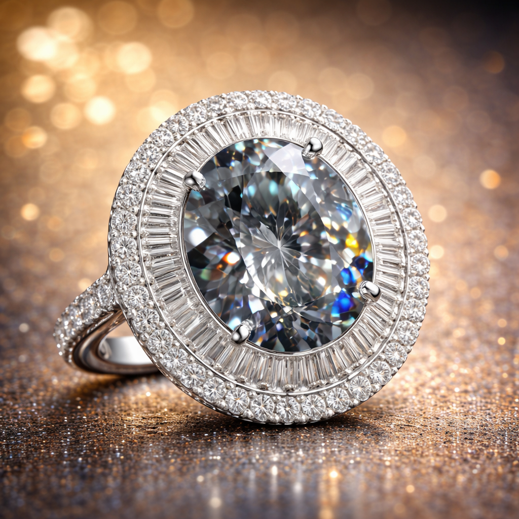 Sparkling Rhodium Silver Plated CZ Copper Anti Tarnish Fancy Ring Bulk