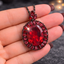 Antique Style Oval Black CZ Anti Tarnish Copper Pendant Chain Wholesale