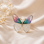 Glam Butterfly Style Gold Plated CZ Copper Anti Tarnish Brooch Bulk