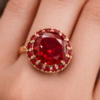 Classic Heritage Gold Plated CZ Copper Anti Tarnish Adjustable Fancy Ring Bulk