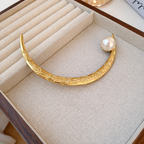 Designer Crescent Moon Gold Silver Plated Pearl Hair Accessories Bulk