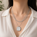 Minimalist Watch Layered Chain Gold Silver Stainless Steel Necklace Bulk