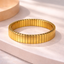 Bulk Stretchable Gold Silver Plated Plain Stainless Steel Bracelet