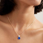 Elegant Cushion-Cut Rose Silver Yellow Gold CZ Brass Pendant Chain Bulk