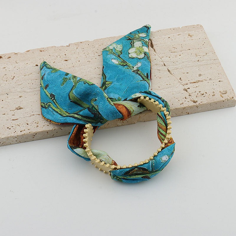Red Blue Multicolour 18K Gold Anti Tarnish Scarf Cuff Bracelet Bulk