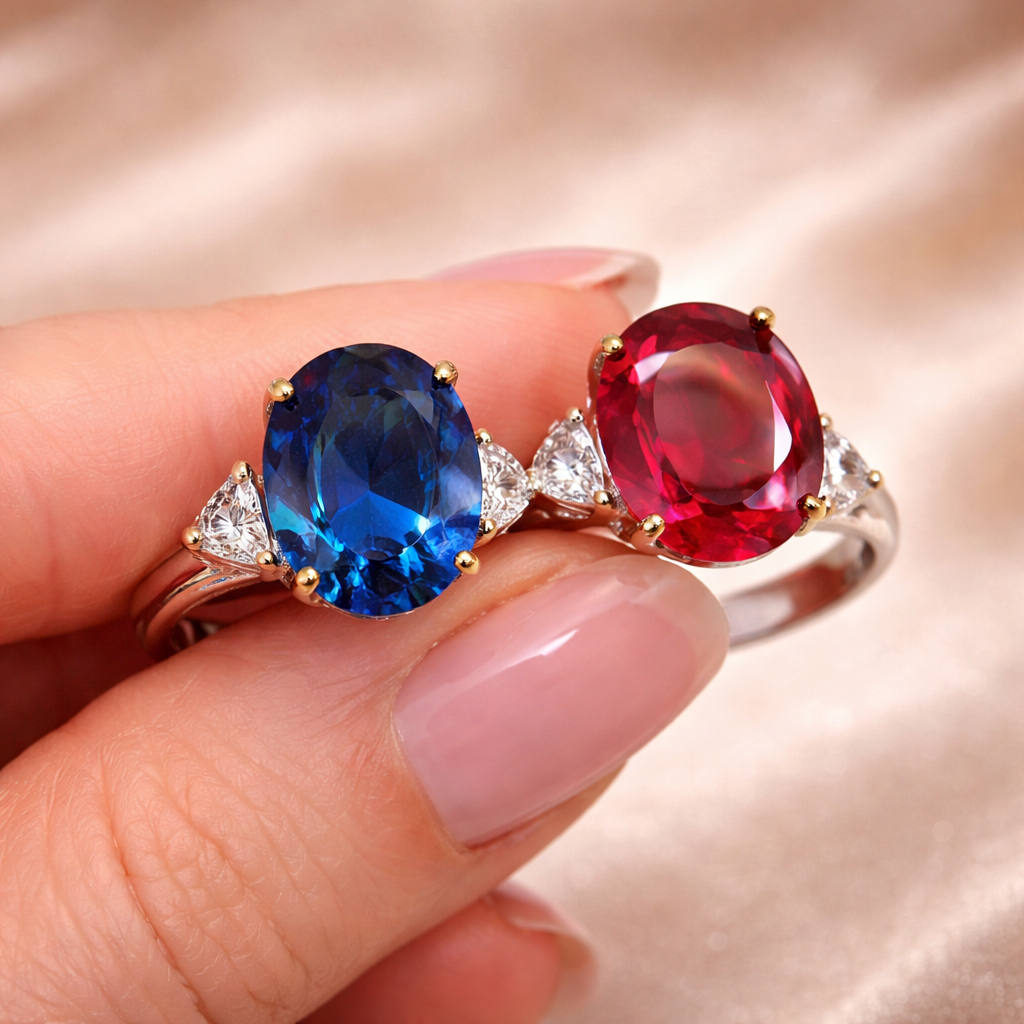 Classic Oval Gold Silver Plated CZ Copper Anti Tarnish Fancy Ring Bulk