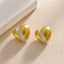 Gold Silver Geometric Cubic Zirconia Copper Stud Earrings For Women Bulk