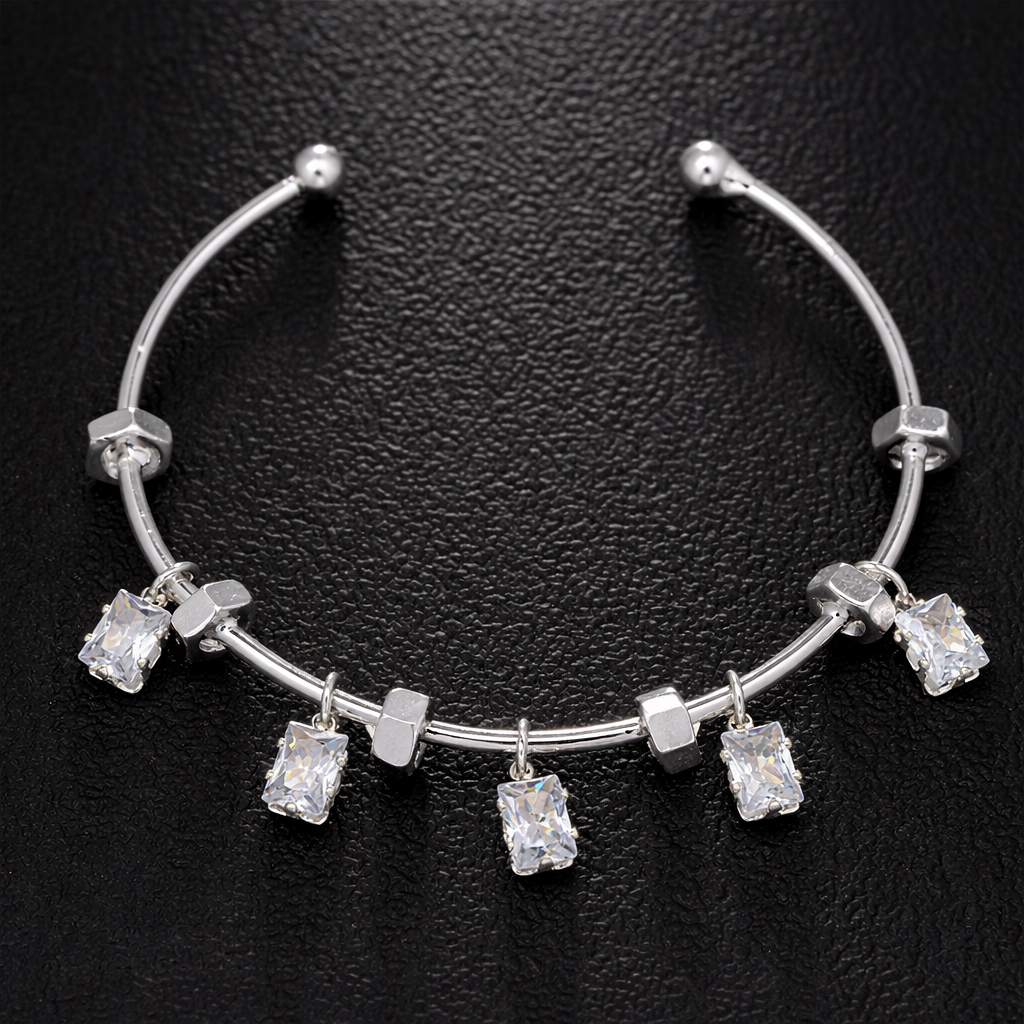 Bulk Drop Charm Style Gold Silver CZ Anti Tarnish Copper Cuff & Kada