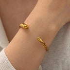 Bulk Waterdrop Gold Plain Anti Tarnish Stainless Steel Cuff & Kada