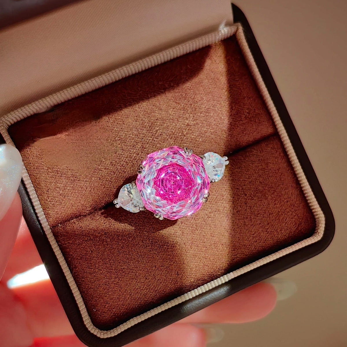 Multi Color Elegant Rose-Cut Silver Cubic Zirconia Necklace Combo Bulk